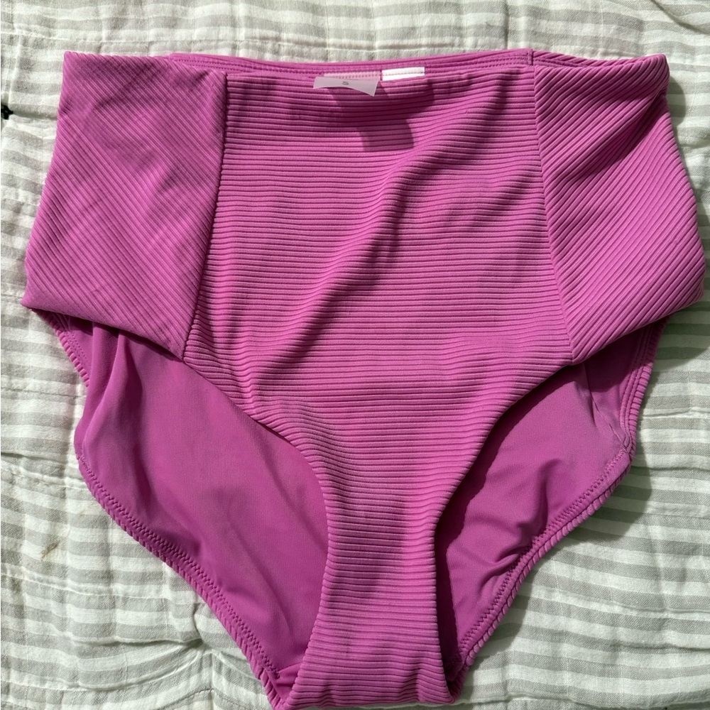 Calia High-Waisted Pink Bikini Bottom